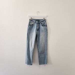 Fashion Nova | Blue Distressed Straight Leg Mom Jeans